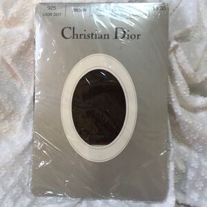 Vintage Christian Dior Pantyhose 925 Dior Dot Brown Size 3